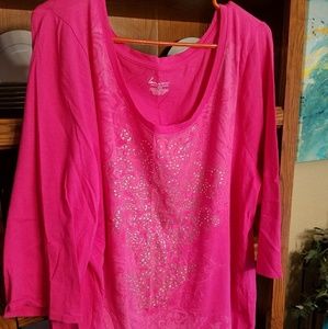 Lane Bryant hot pink gem design front